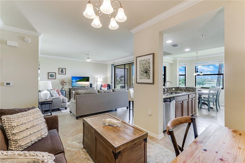 Full View of the Open Concept Living, All with an Outdoor View
