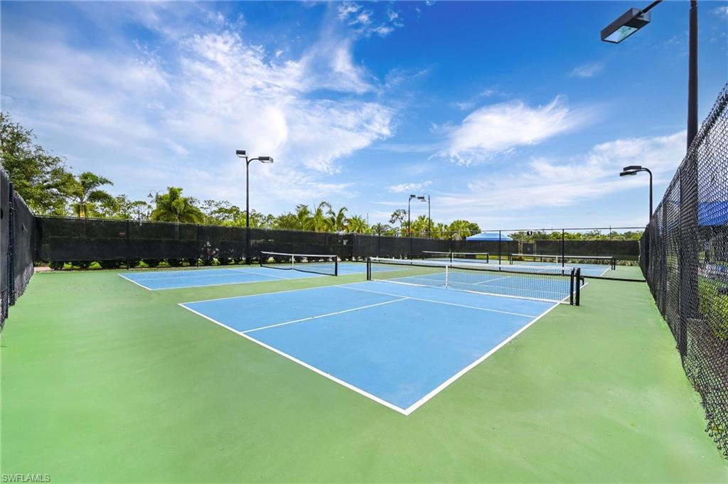 Multiple pickleball courts