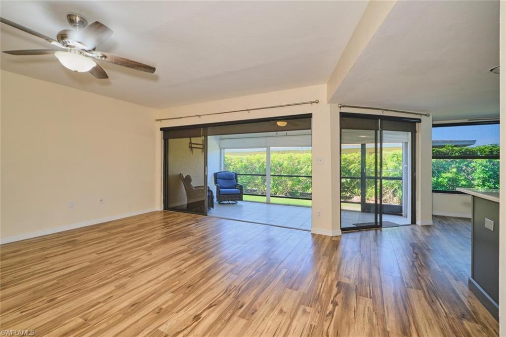 Living room with screened lanai