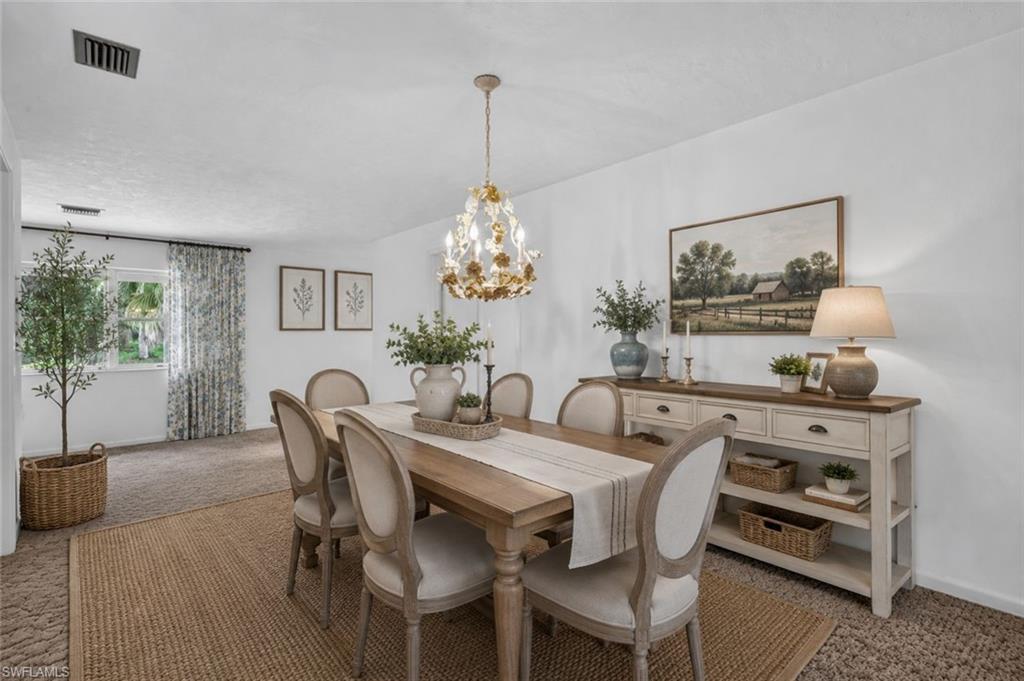 Virtually Staged Dining Area