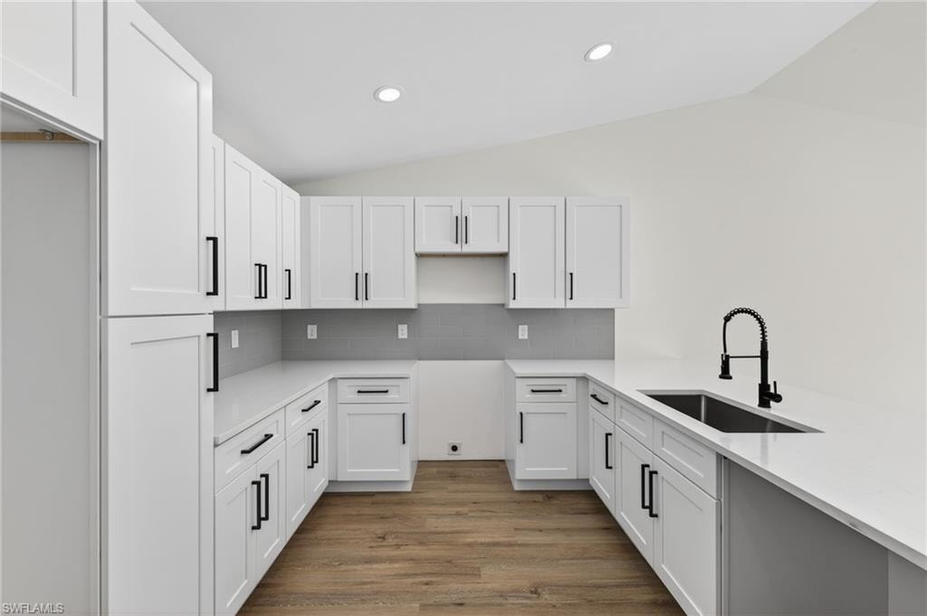 Quartz Couners with a Modern Sink and Faucet