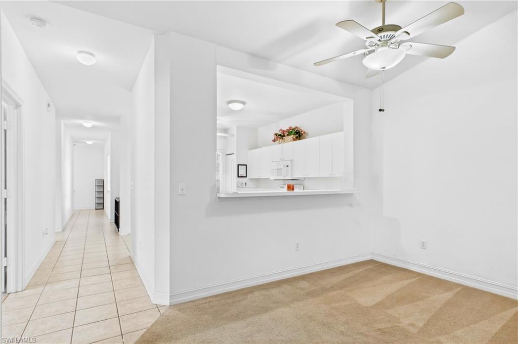 Open dining space conveniently located adjacent to the kitchen.