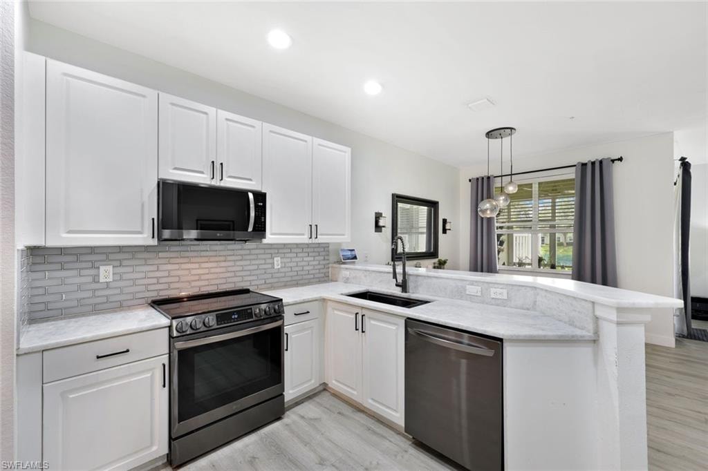 Upgraded Kitchen with White Cabinets