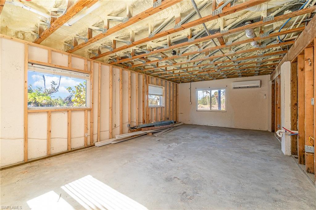 Unfinished lower level