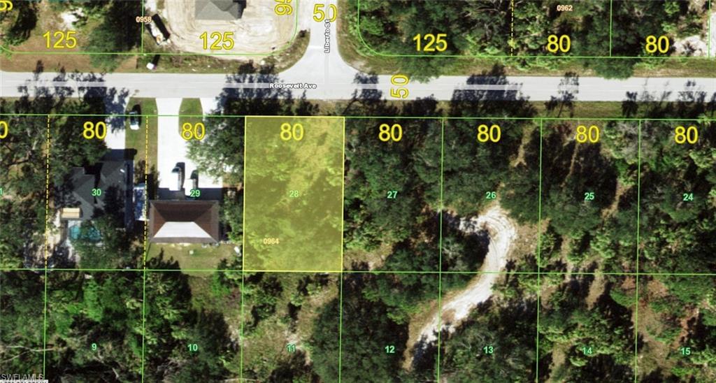 Aerial Parcel Map. Illustrating property boundaries and lot numbers for the depicted area