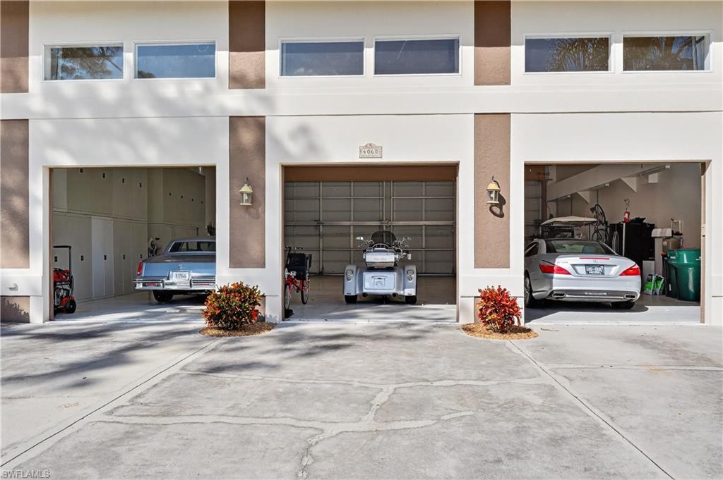 Garage paved driveway