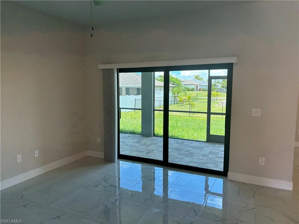 View of tiled empty room