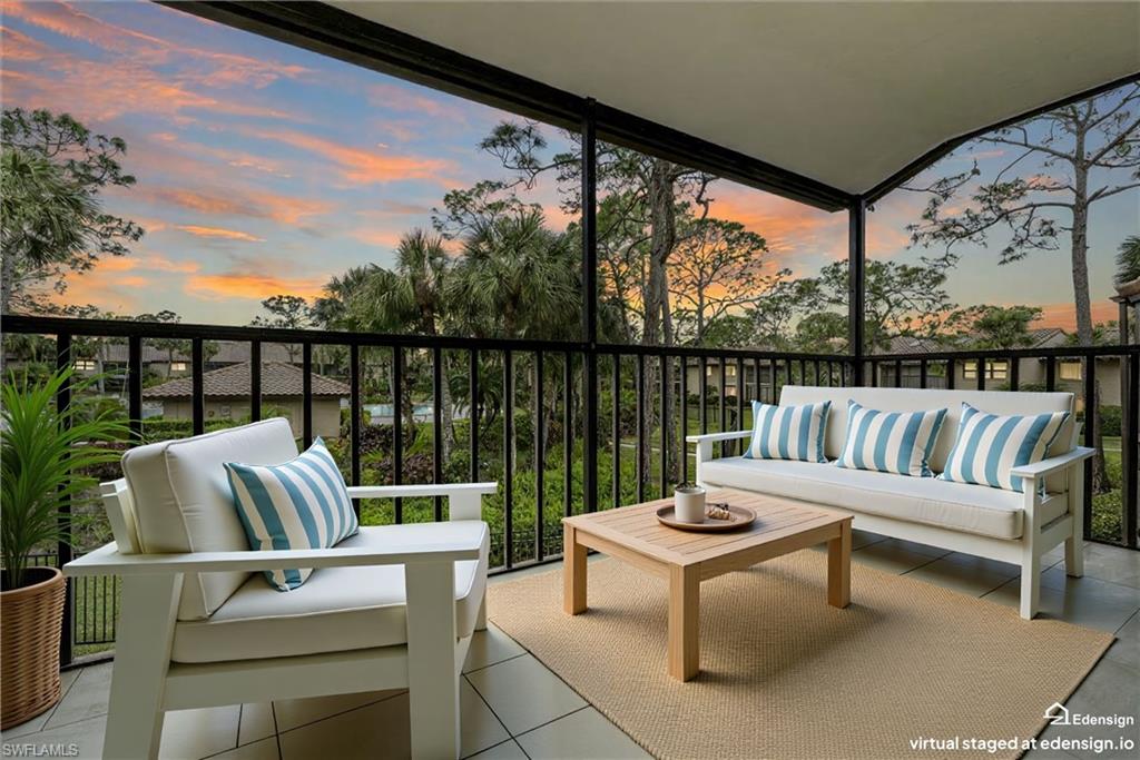 2nd Floor Southern Exposure with gorgeous  Naples Sunsets, virtually staged