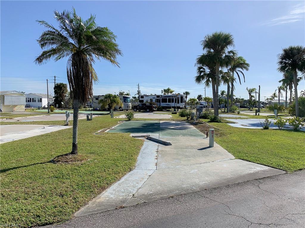 Front of lot with Palms
