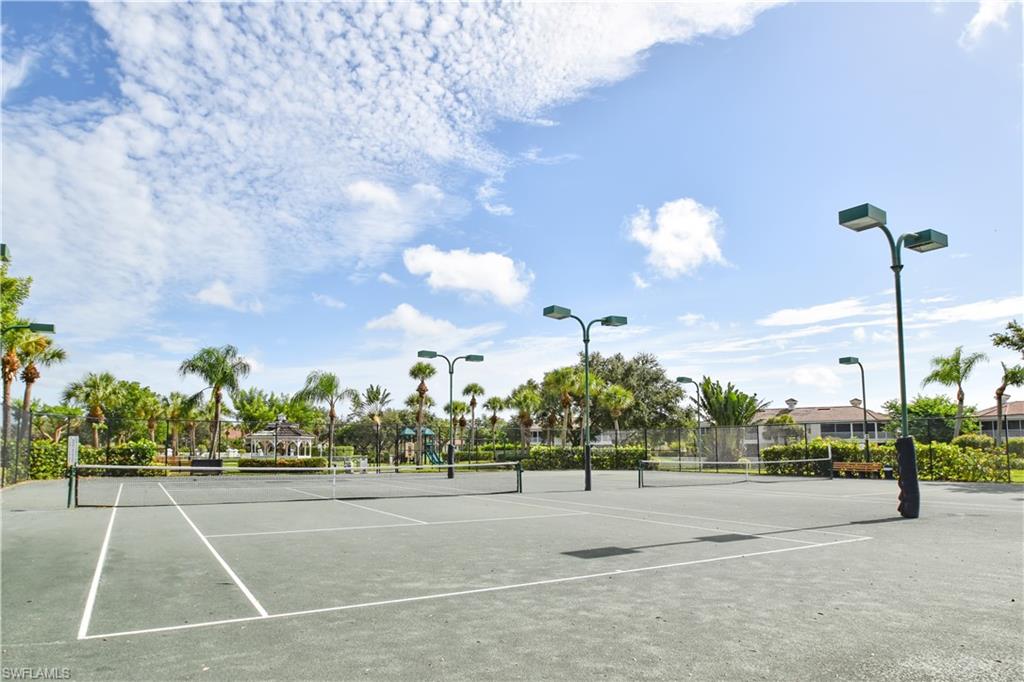 View of tennis court