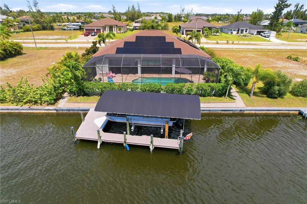 Boat dock, canopy with walk around deck
