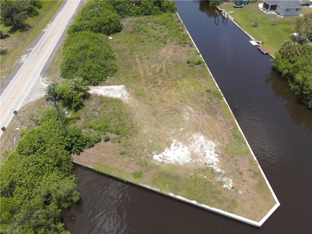 Aerial view up the lot