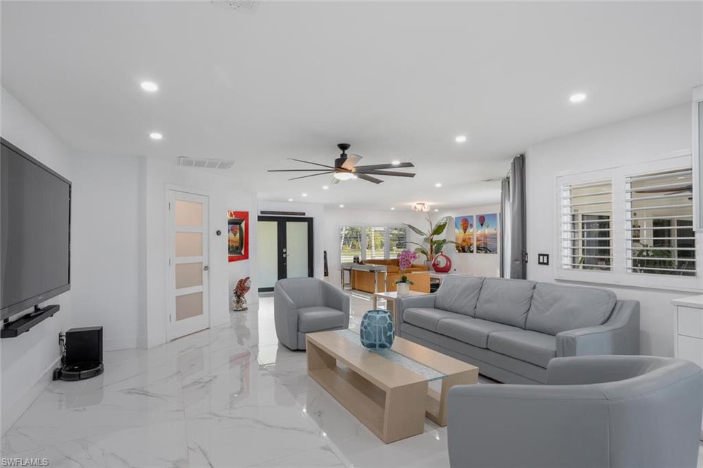 Porcelain tile throughout
