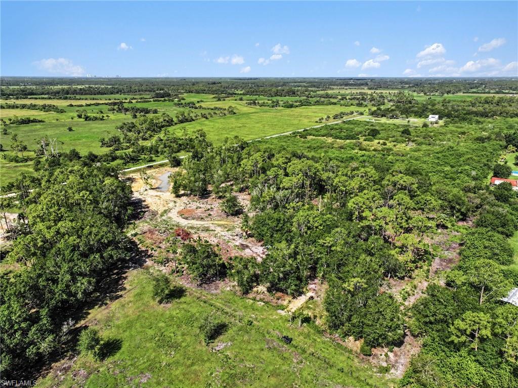 Aerial view surrrounded by greenery