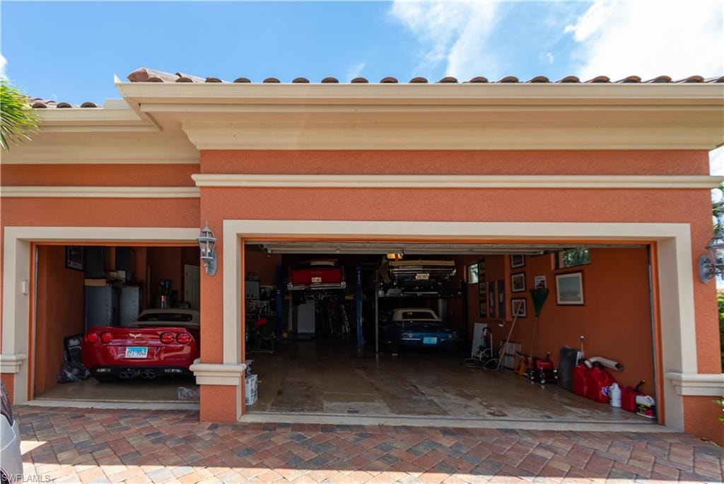 8-car garage. Over 1300 square feet with car-lifts included