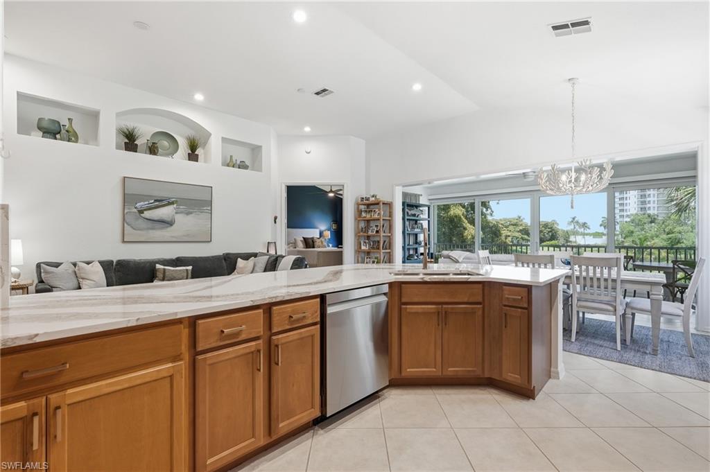 Prepare meals while enjoying the tropical view.