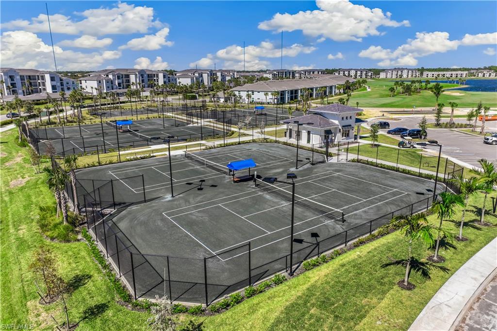 View of tennis court
