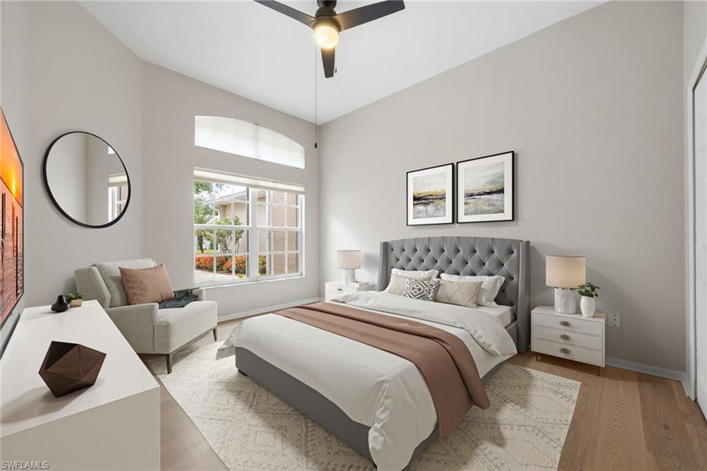 Guest Bedroom. Virtually Staged ~ Can accomodate a King Bed and extra furniture.