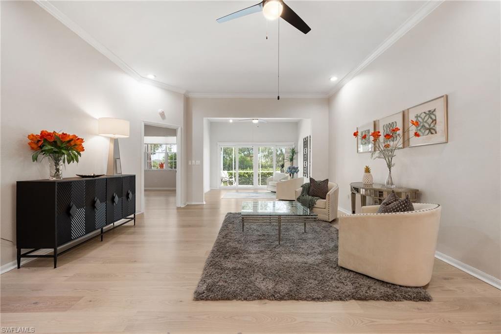 This room is large enought for a huge TV and a large comfy sectional!