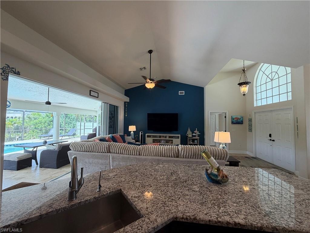Large Great Room opens up to lanai living
