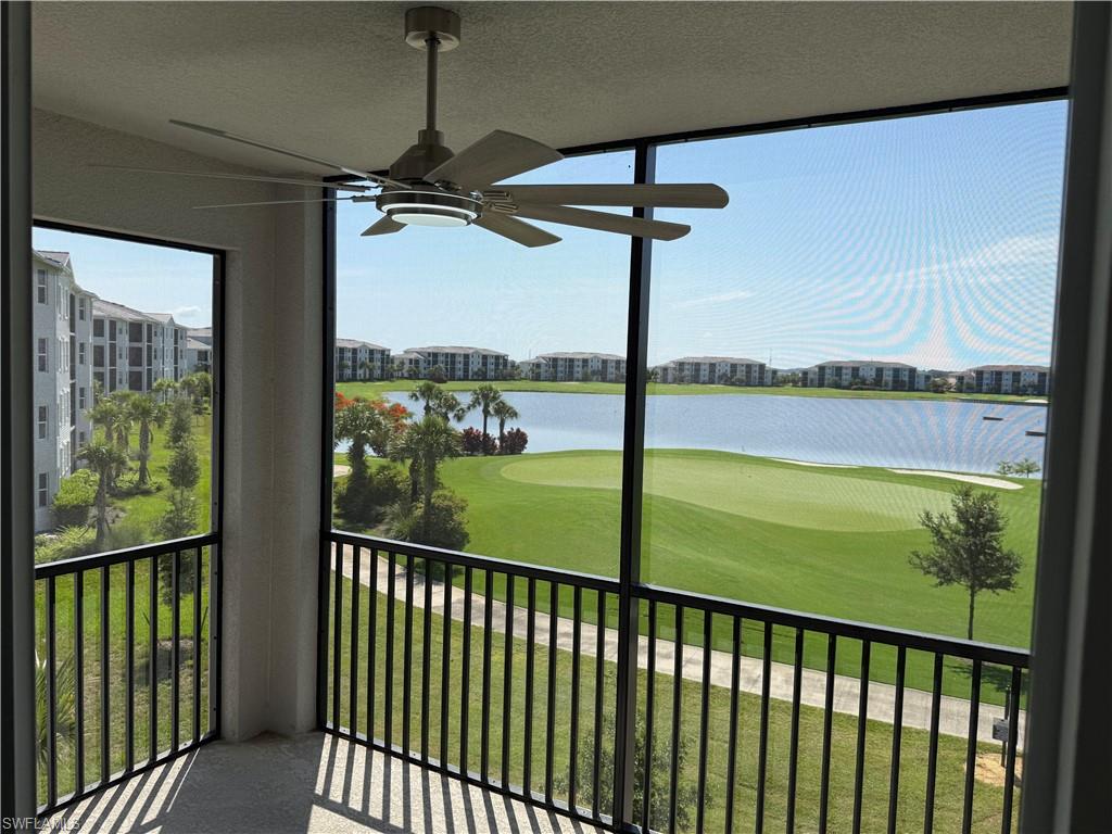 Screened lanai with golf-course view