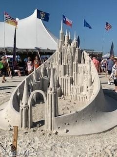 Sand Castle Competition on Island
