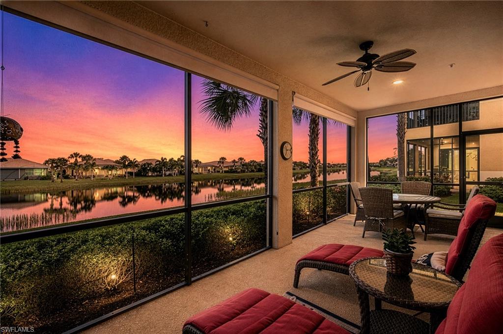 Spacious lanai with water views and sunsets