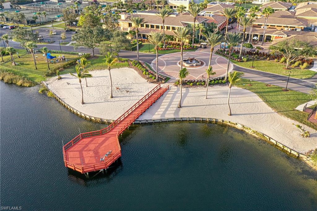manmade beach area to sink your toes in the sand