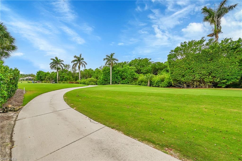Golf course view behind home