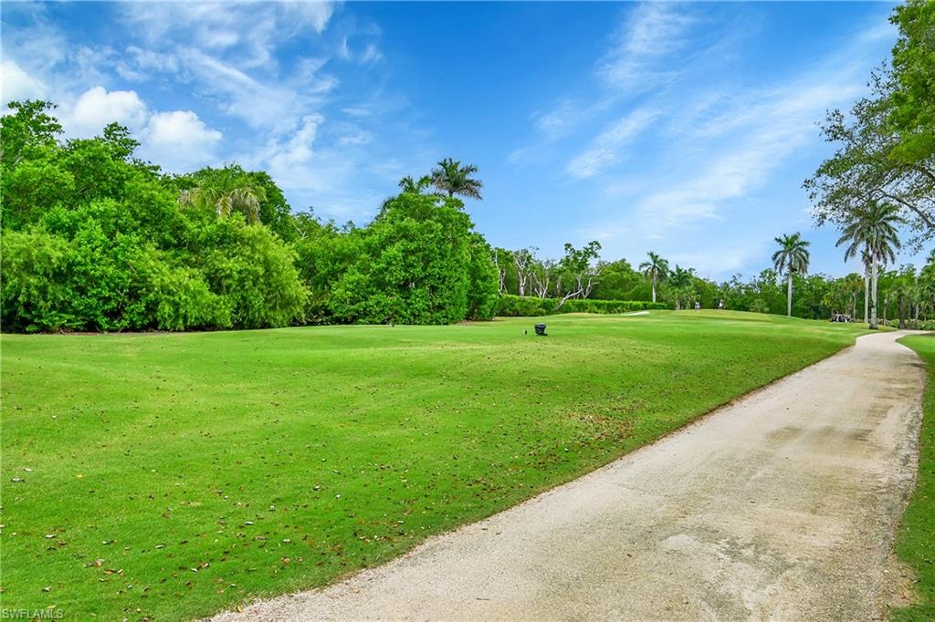 Golf course view behind home
