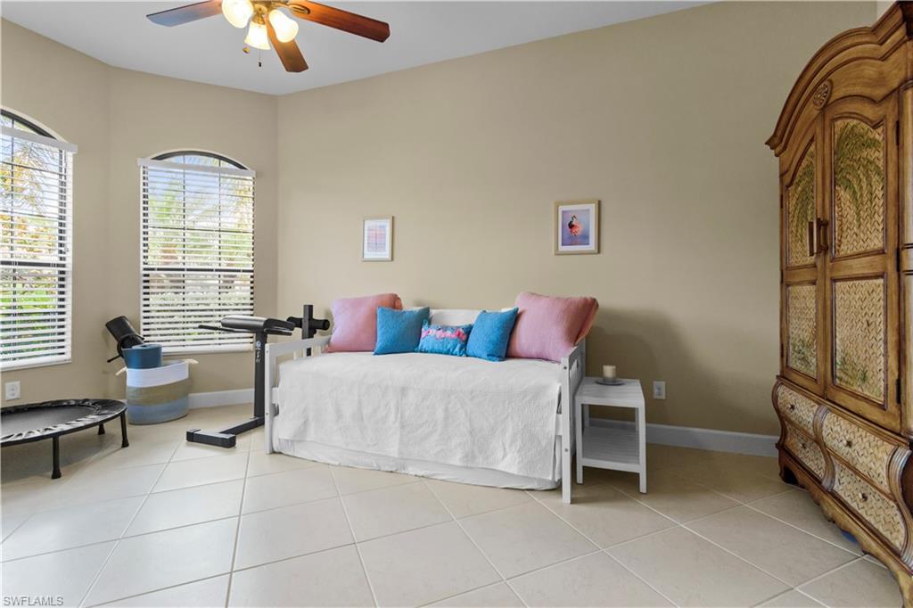 French doors lead to the den, perfect for a home office, guest room or media room