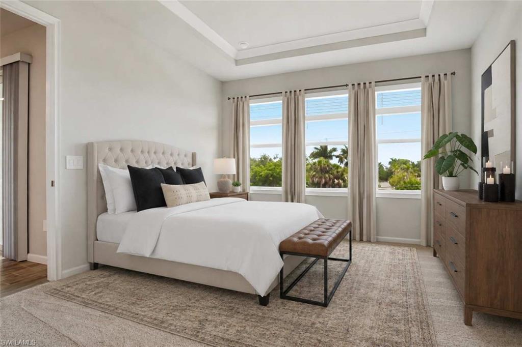 Photo includes reality staging to showcase the possibility of the primary bedroom. Design services included with purchase!