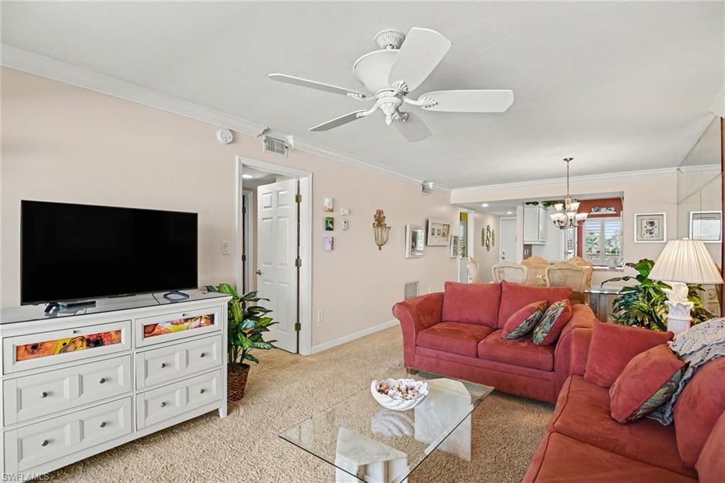 VIEW INTO UNIT.  OWNER'S SUITE ENTRANCE IS SHOWN AT MIDDLE.