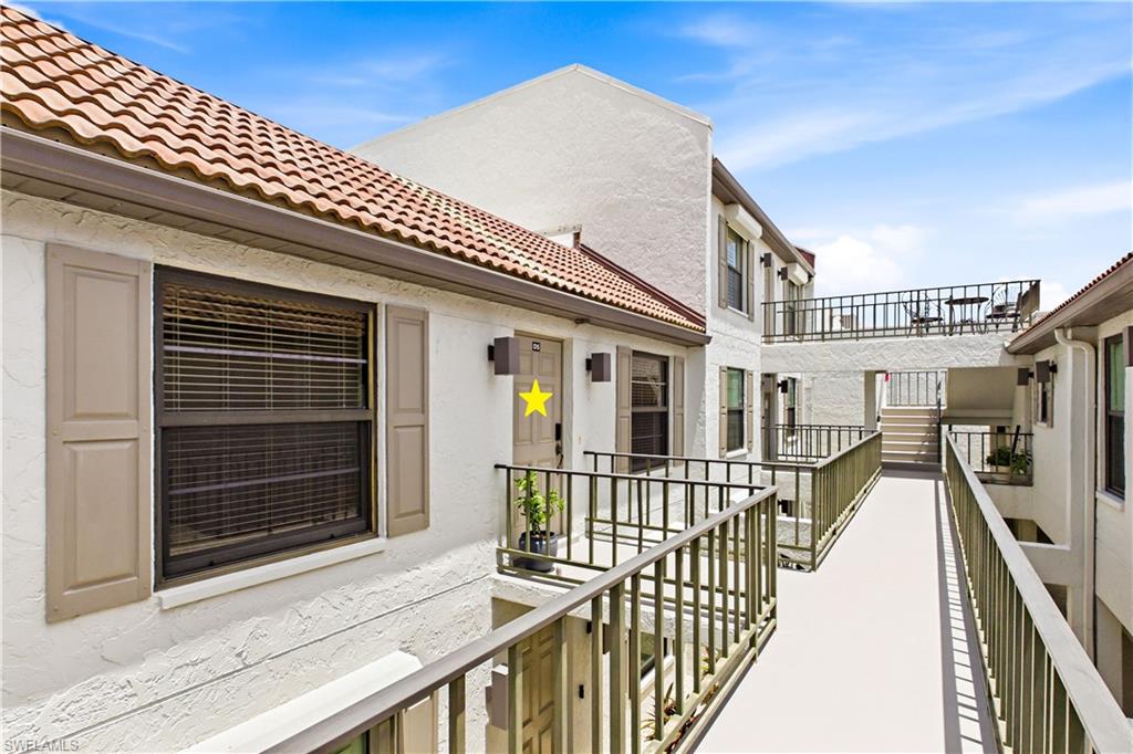 Second-floor unit entry with no through foot traffic passing by your front door