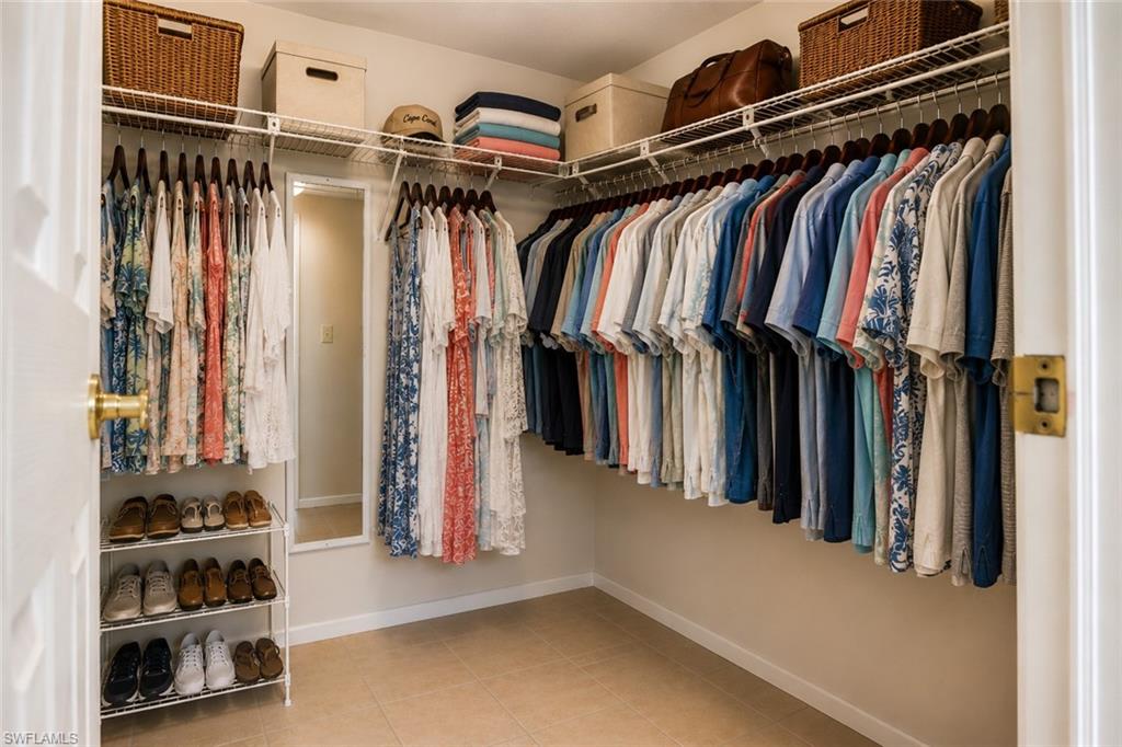 Walk-in closet featuring wire shelving