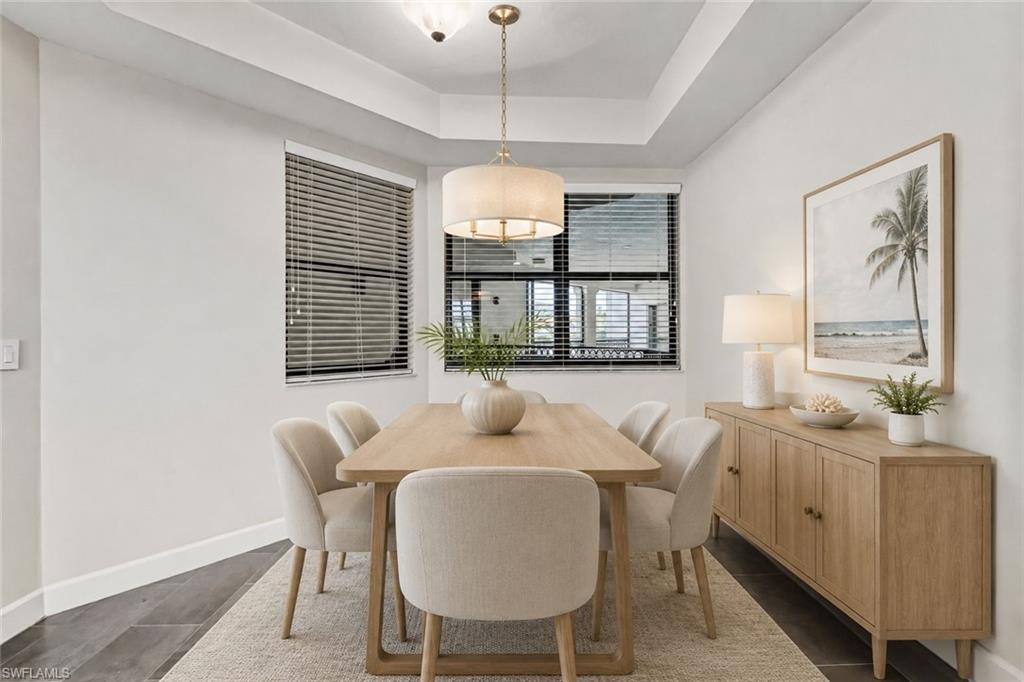 Virtually Staged formal dining space.