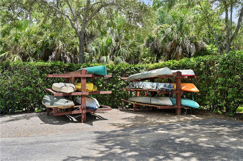 Kayaks provided to kayak on the lake