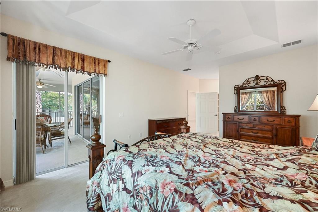 Master Bedroom with sliders onto the patio