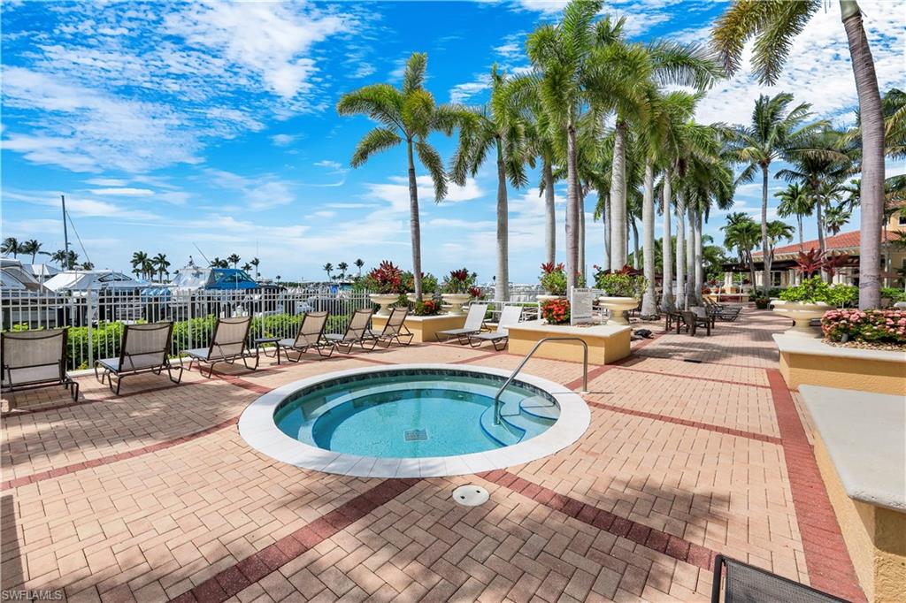 Enjoy resort-style amenities including the expansive community pool and spa