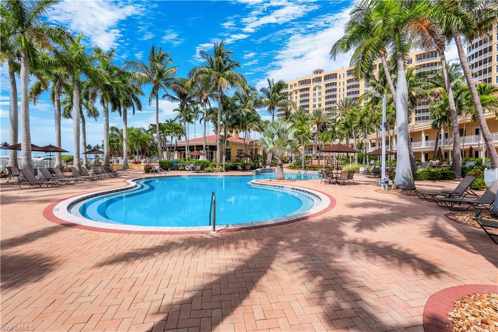 Enjoy resort-style amenities including the expansive community pool
