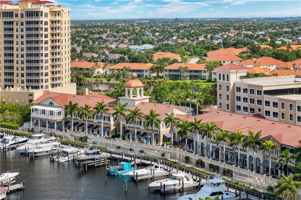 Marina-front property with direct access to dining and shops