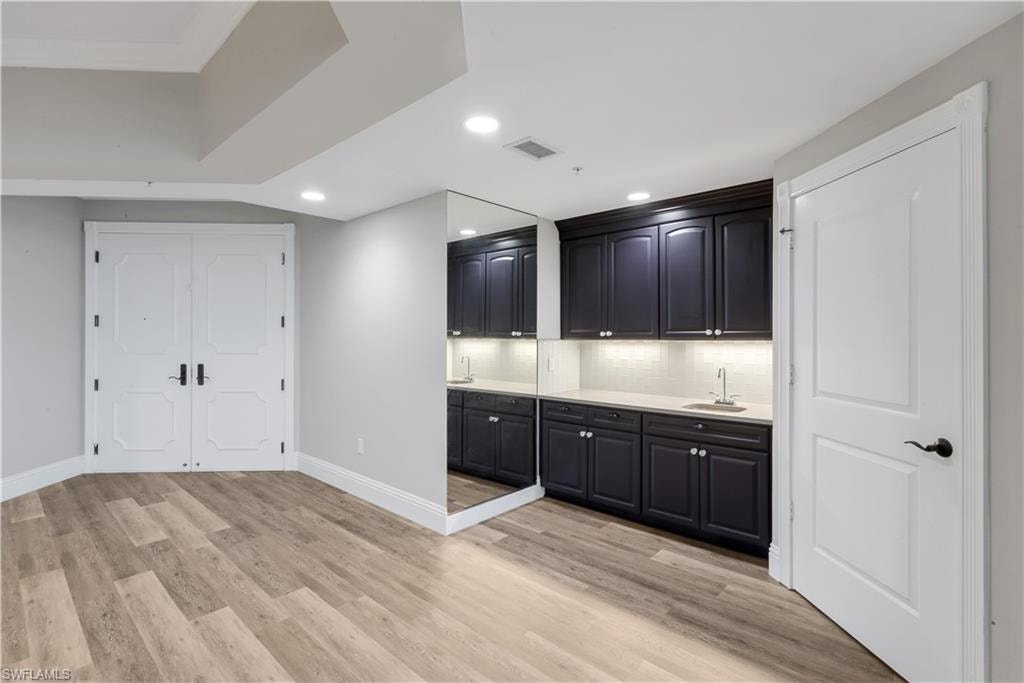 Wet bar is perfect for entertaining