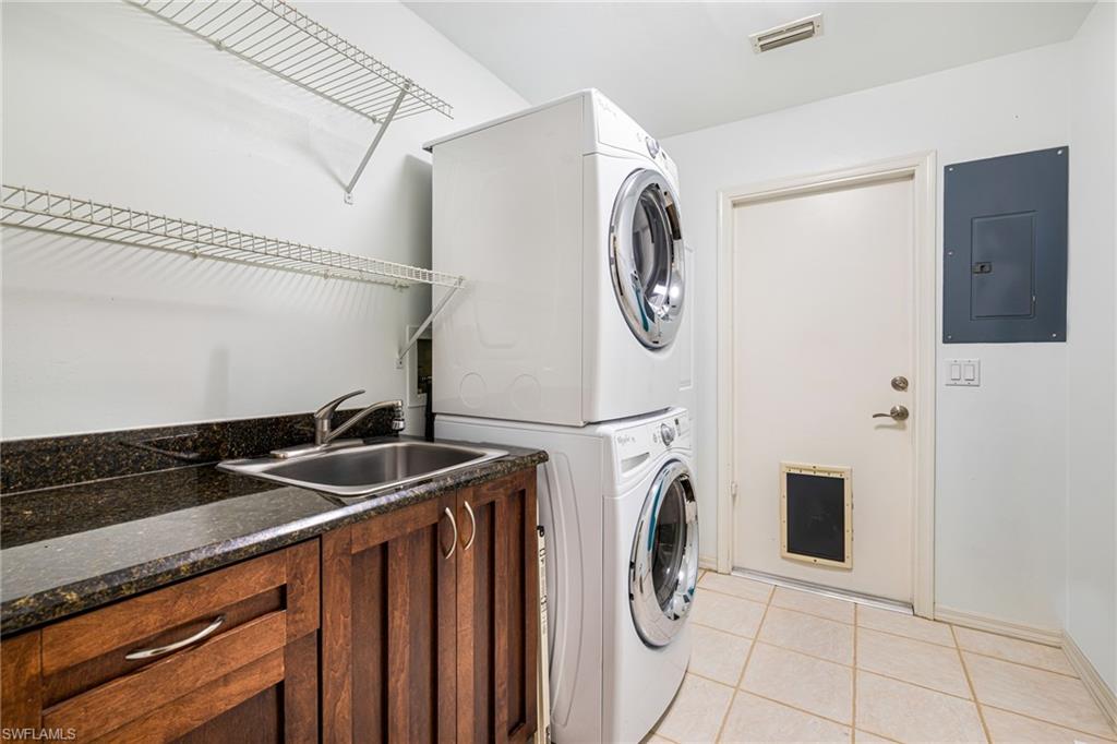 Laundry room with utility sink