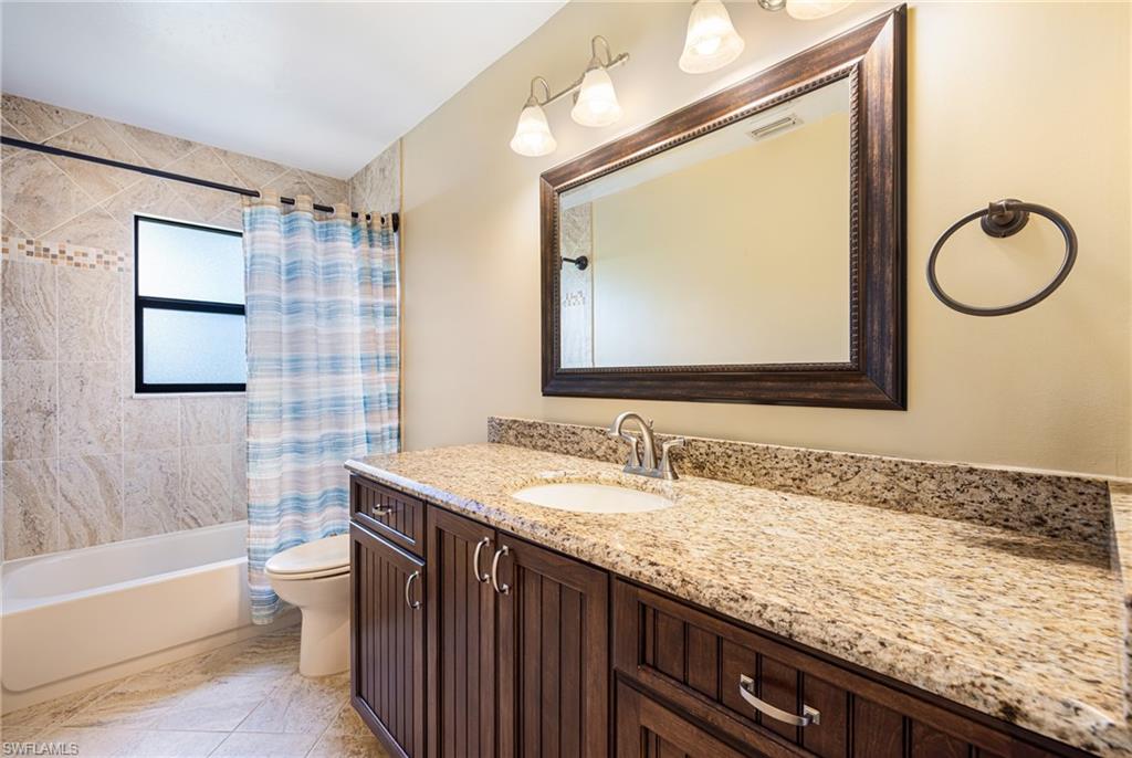 Spacious Guest bath with shower over tub
