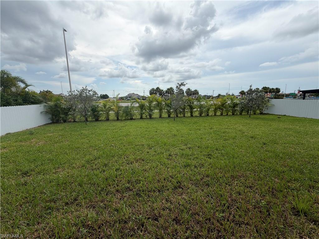 Back Yard and plenty of room for a pool