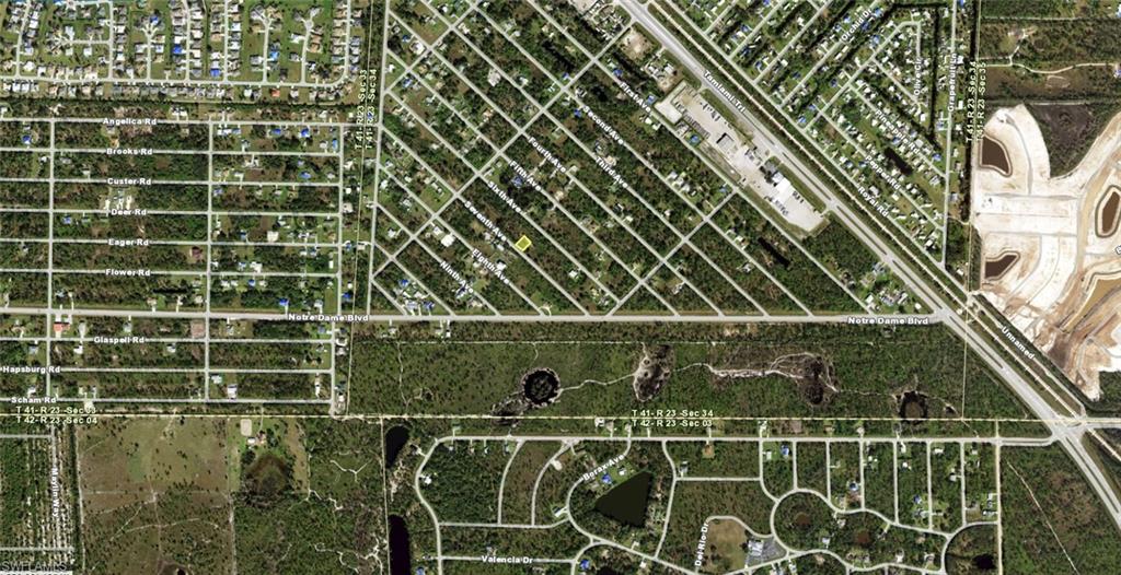 Aerial Map. Displaying the property's location and surrounding infrastructure