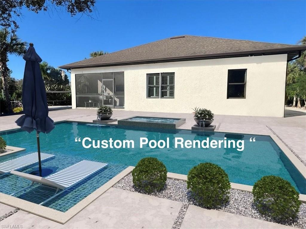 Room for a Pool Rendering of Custom Pool