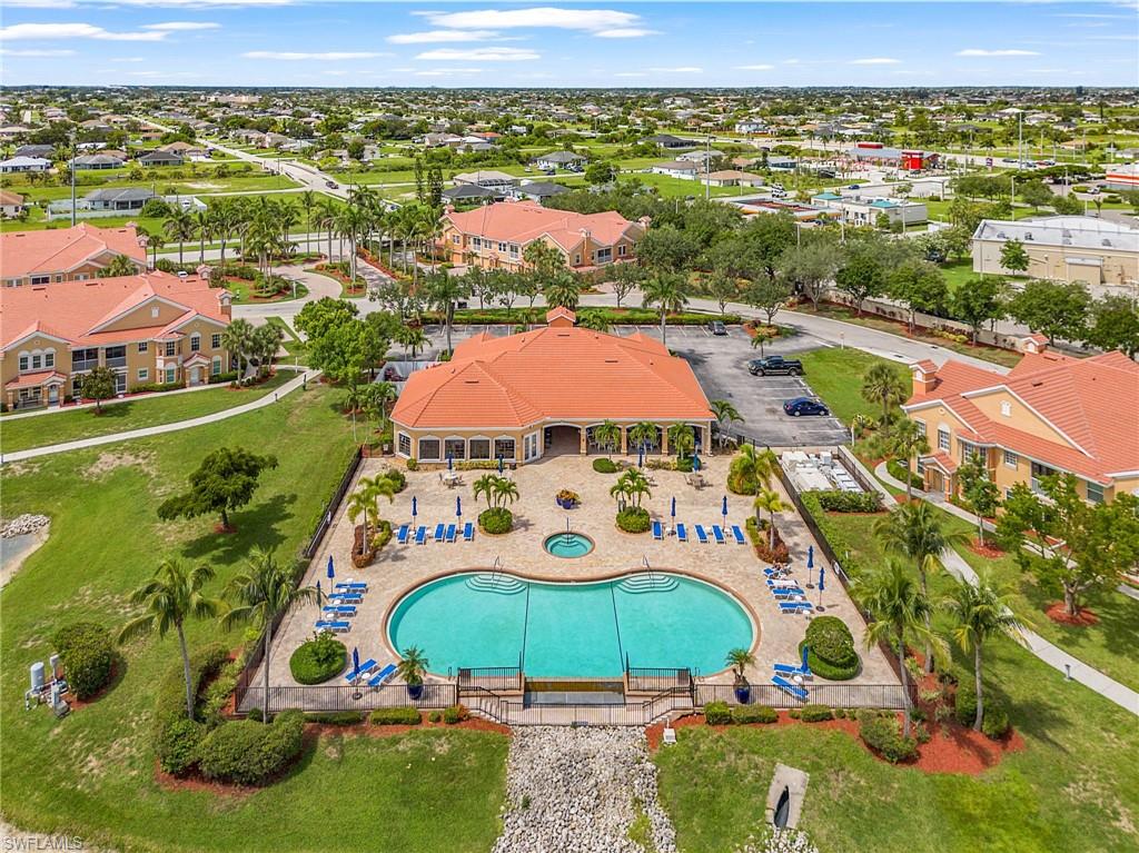 Bird's eye view of a pool