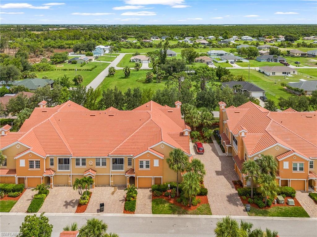Aerial view of residential area