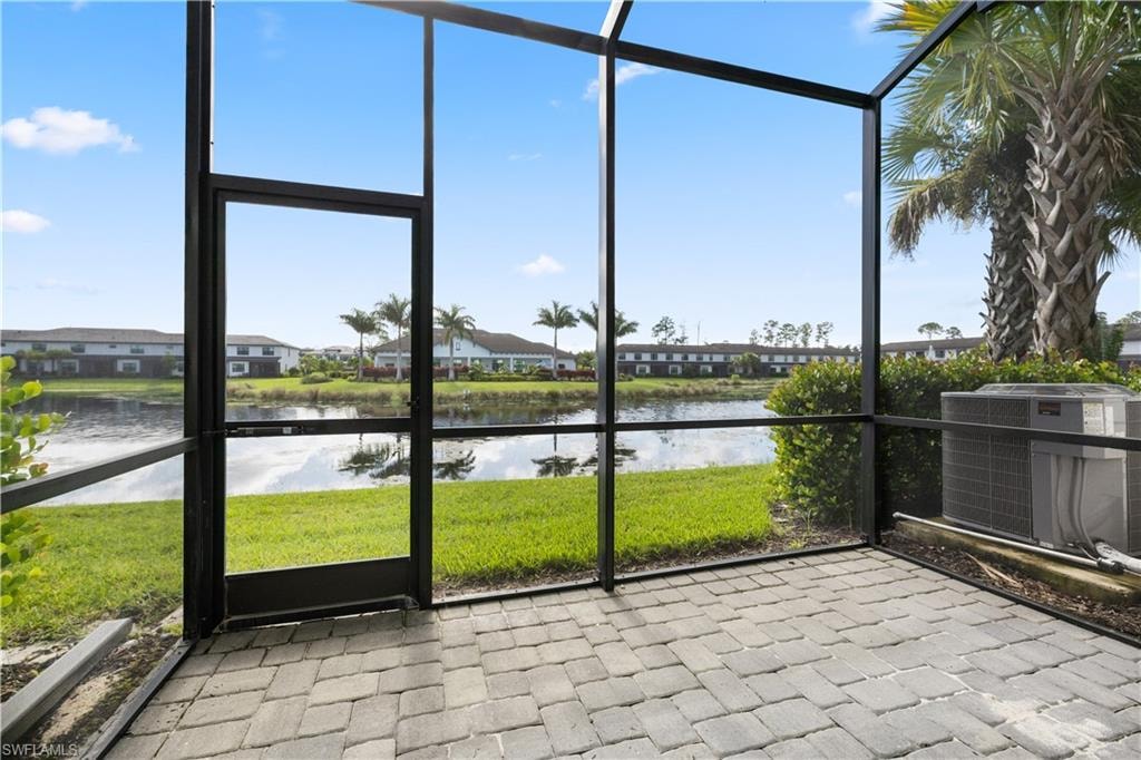 Screened in lanai with lake view